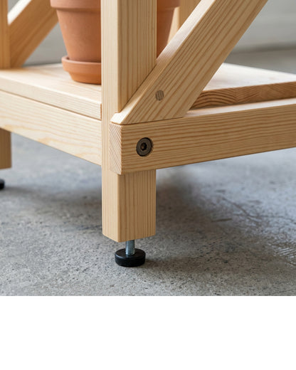 Kiivo Five-Tier Staggered Pine Plant Stand 100 x 95 cm Natural - Detail view