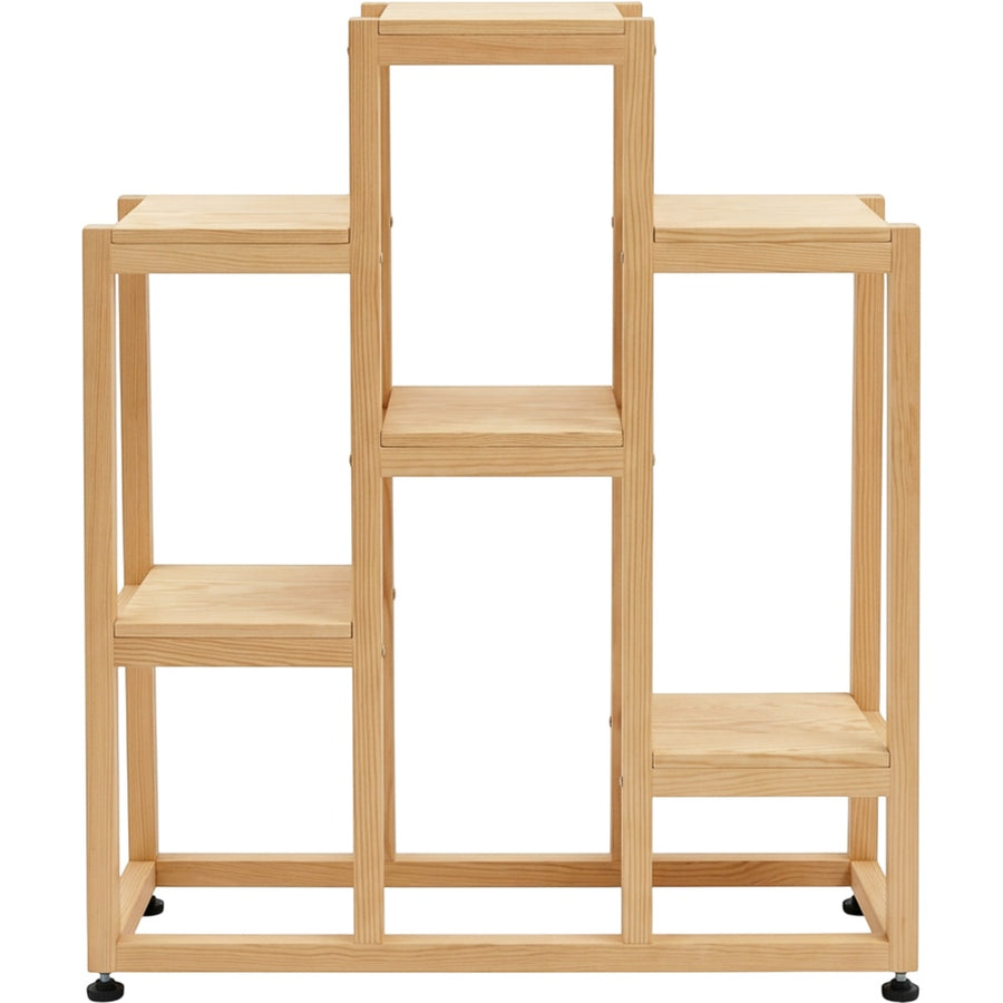 Kiivo Five-Tier Staggered Pine Plant Stand 100 x 95 cm Natural