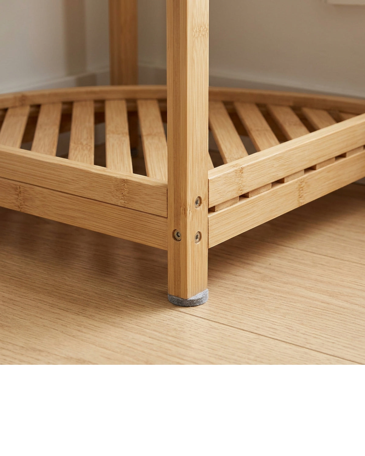 Kiivo Three-Tier Corner Bamboo Plant Stand 80 cm Natural - Detail view