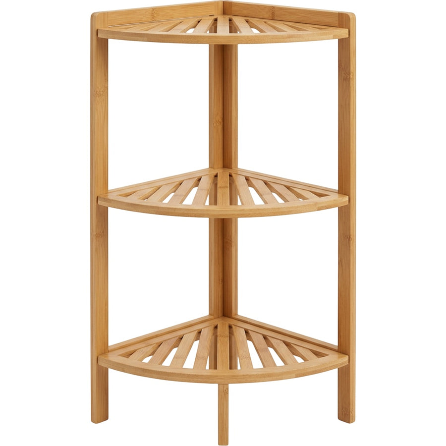 Kiivo Three-Tier Corner Bamboo Plant Stand 80 cm Natural